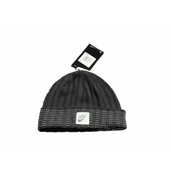 Nike Other - Nike Golf Adult Unisex Gray Ribbed Knit Beanie Stretch Hat Cap 856377-021 NWT